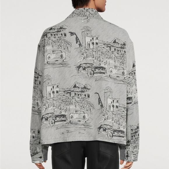 Jacquemus La Chemise Corto Printed Long Sleeve Shirt IT 48‎ US 12 NWT - Picture 2 of 13